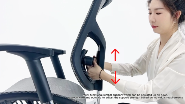 The Star ergonomic chair video with newly developed multi-functional lumbar support.